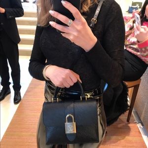 LOUIS VUITTON Locky BB Epi Leather Crossbody Bag Black